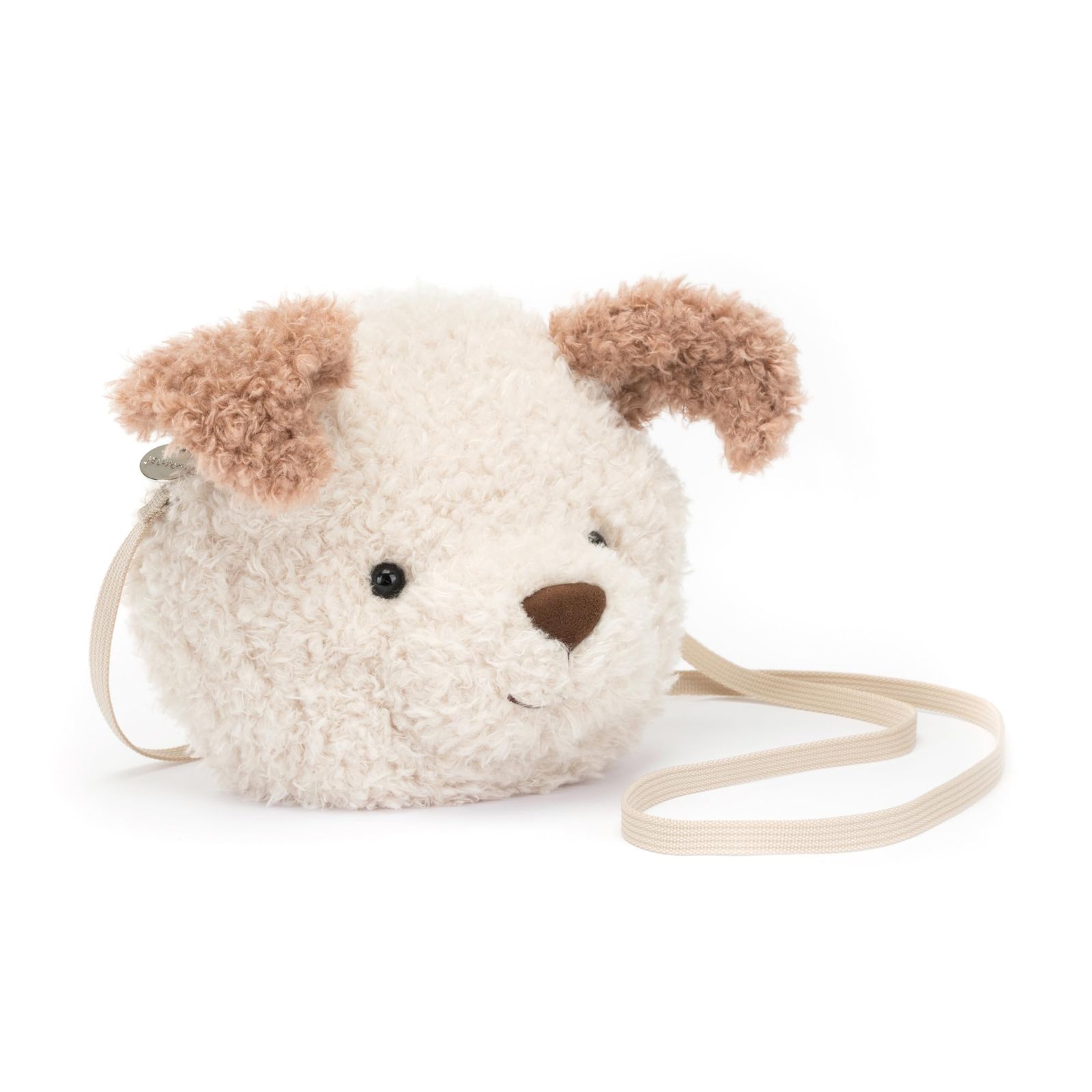 Little Jellycat Little Pup ぬいぐるみバッグ、7.5インチ - クロス
