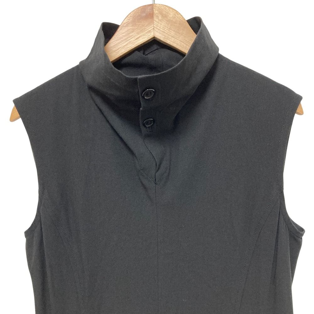 ヨウジヤマモト 黒 ノースリーブ ハイネック フレアワンピース 良品