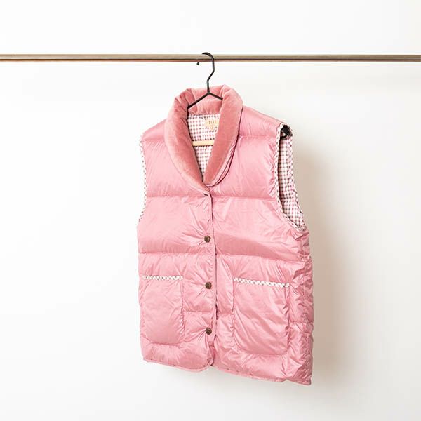 archivio ピンク ダウンベスト ロング 36 archivio ピンク ダウン