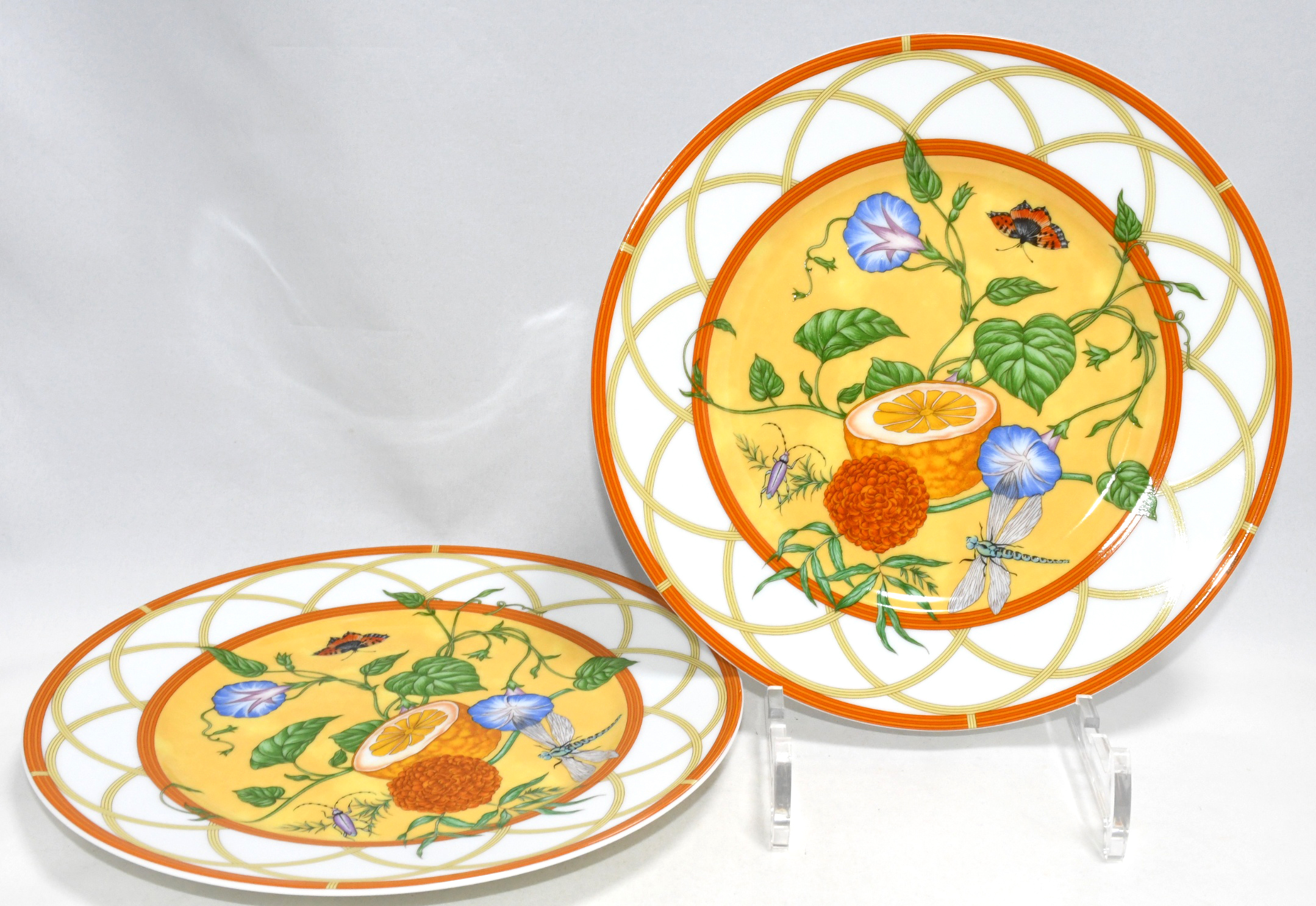 Hermes La Siesta Dessert Plate 22.5 cm porcelain 2 set dinnerware