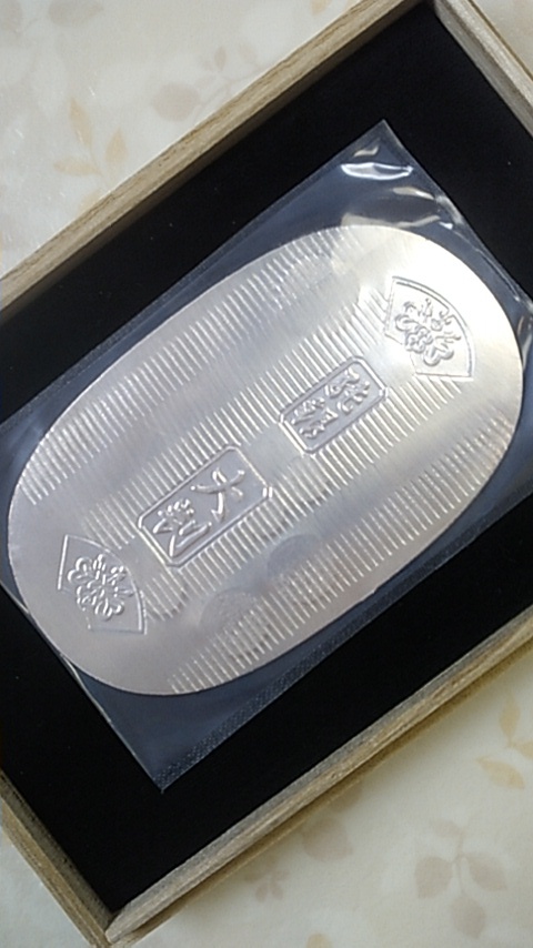 希少価値 徳力謹製純銀 大判 40g 徳力謹製の純銀大判 40g