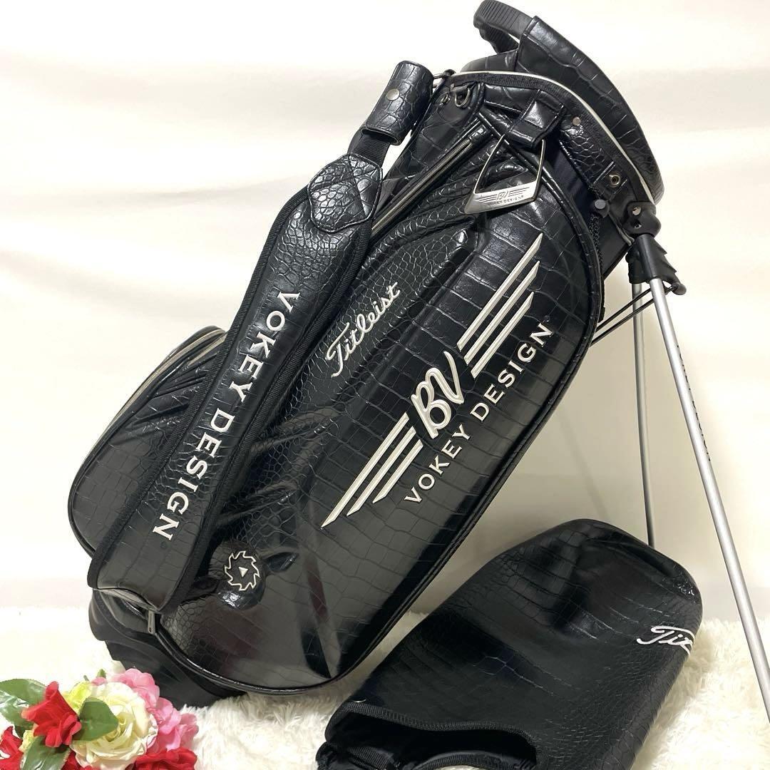 極美品 クロコ型押し Titleist タイトリスト VOKEI DESIGN ボーケイ
