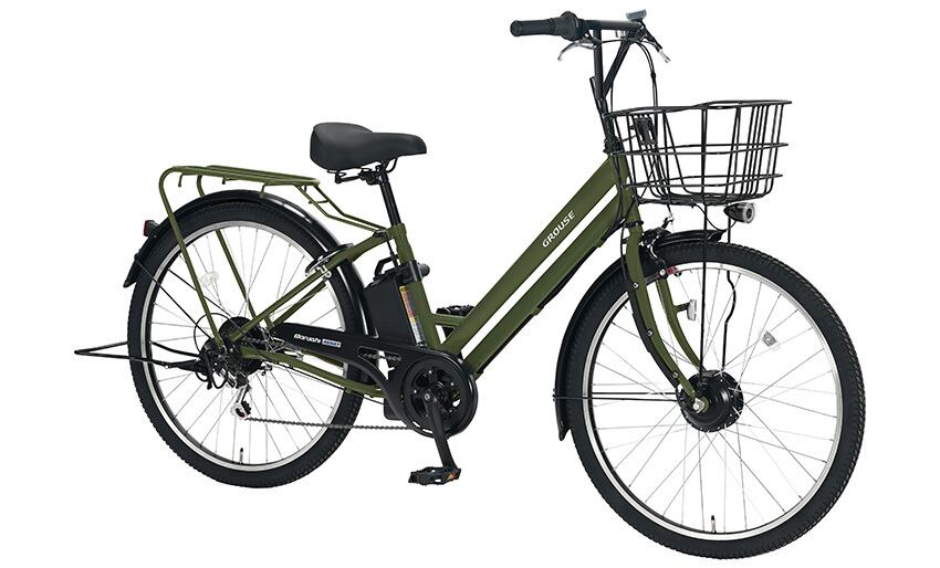 No 0113-2) GROUSE(グラウス)電動自転車 26インチ ブラック 丸石