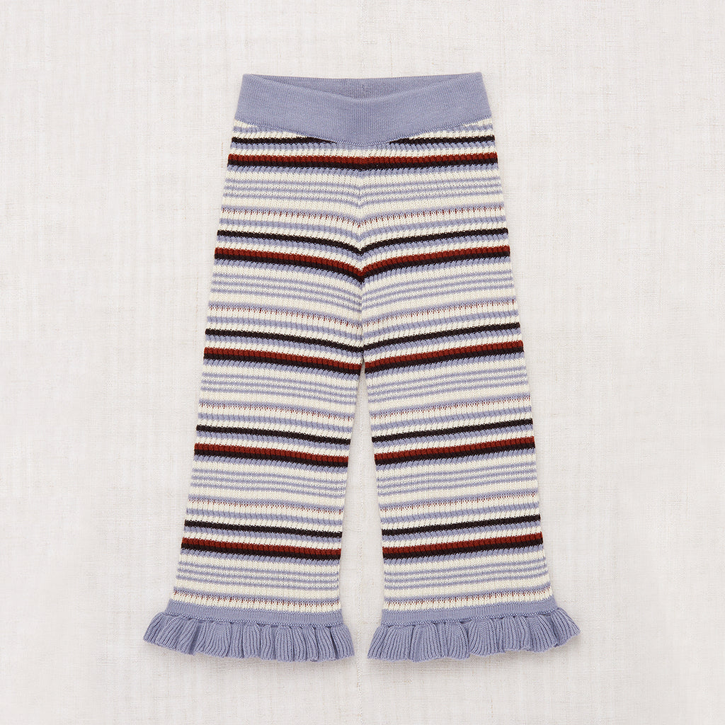 SALE Misha & Puff Baby & Kids Stripe Ruffle Knit Pant Pewter BIEN BIEN