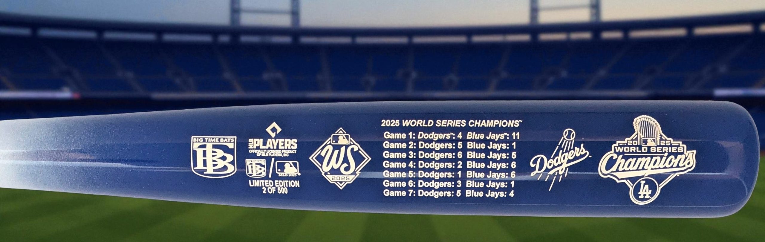 2025 Dodgers Back-to-Back World Series Champions Extremum Bat