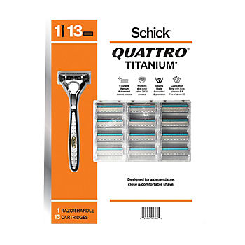 Schick Quattro Titanium Men's Razor - 1 Handle + 13 Refills | BJ's