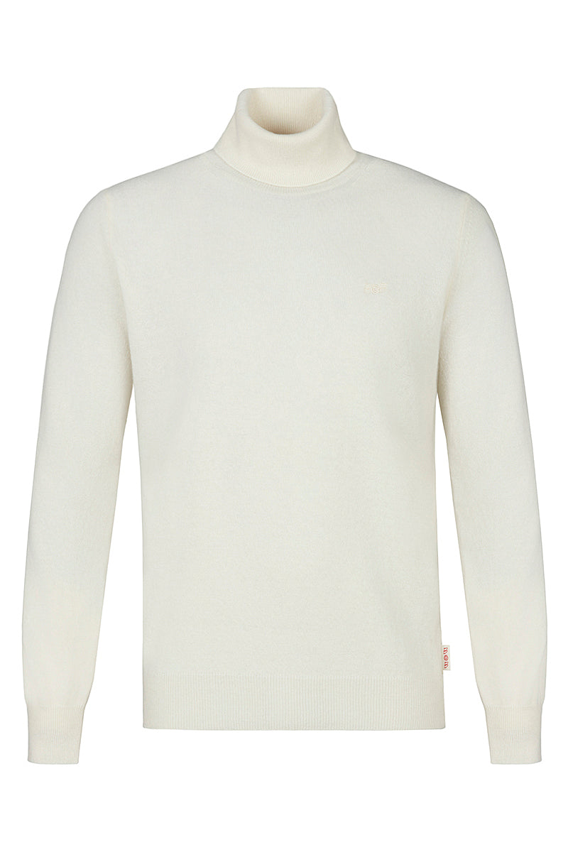 LUXE AMPLUS ホワイトタートルネックニット LUXE AMPLUS ホワイト