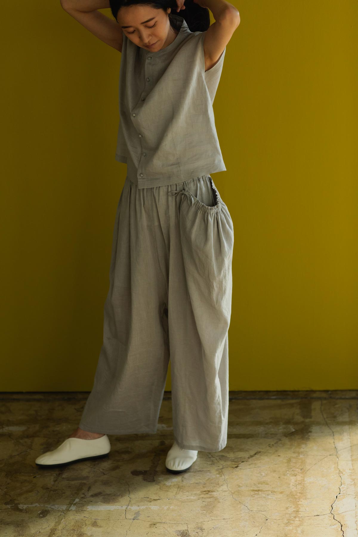 リネンコットンのパンツ | Jurgen Lehl etc.