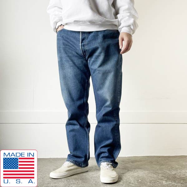 2000年製 USA製 リーバイス501 ヒゲ落ち ジーンズ 実寸W36 バレンシア