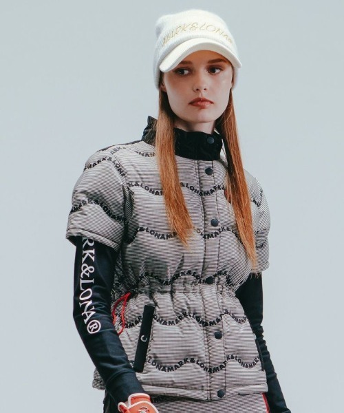 マークアンドロナ コード レディース ダウン半袖ジャケット 楽天市場