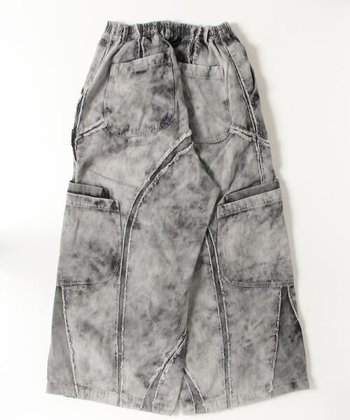 UNISEX》Denim Switching Alien Wide Pants/デニム切り替えエイリアン