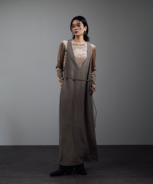 セール】[25AW]GENTLE SILK ジャンパースカート【セットアップ対応