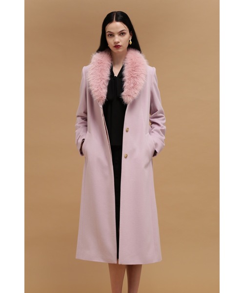 ◇カシミア混ベルテッドコート（ステンカラーコート）｜PINKY&DIANNE