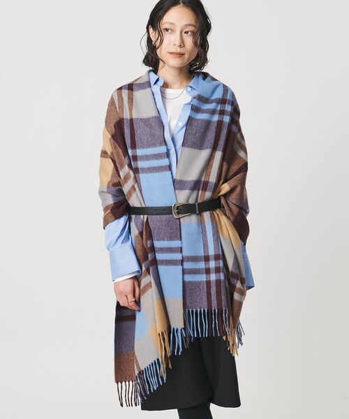 セール】＜Joshua Ellis＞カシミヤ チェック ストール（ストール