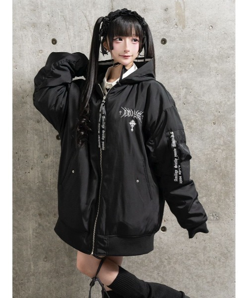 goa ma-1 ジャケット ブルゾン ブラック y2k ユニセックス goa ma-1