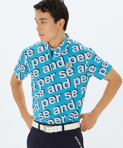 セール】スイングドライエアリードットボタンダウン半袖シャツ（メンズ