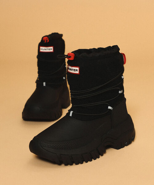 WEB限定】HUNTER / インシュレイティド ショート シェルパ スノー