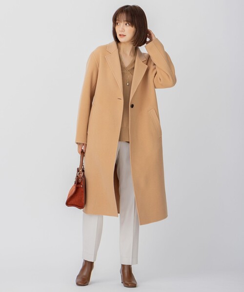 セール】ウールリバー ロングコート（チェスターコート）｜23区 L