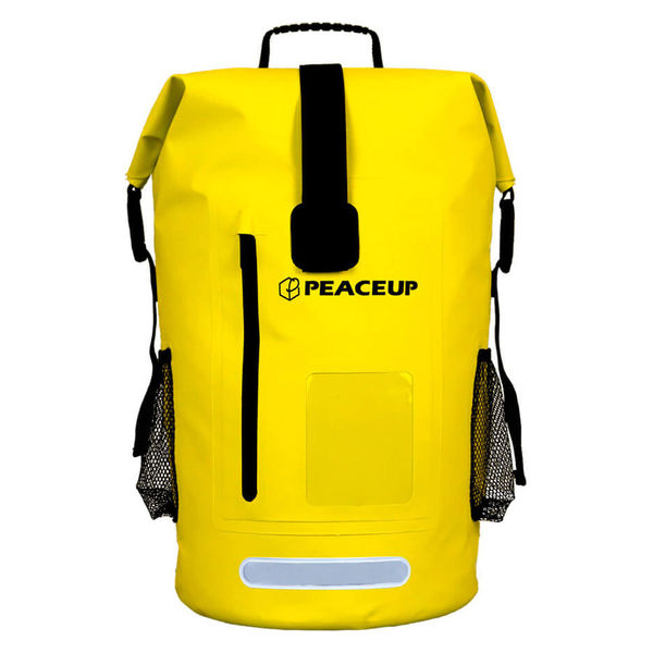 防水 リュック ドライバッグ 35L イエロー 単品 大容量 PEACEUP 軽量