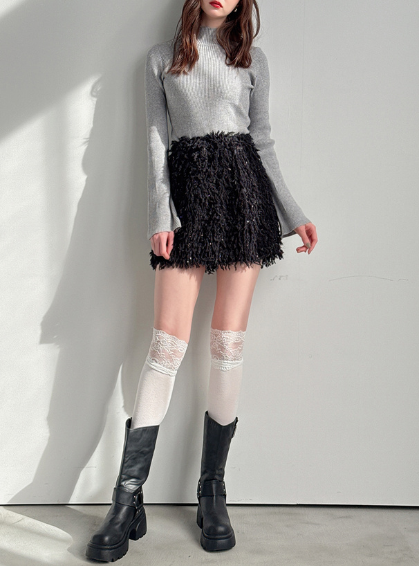 ラメフリンジミニスカート[ask126] | レディースファッション通販の