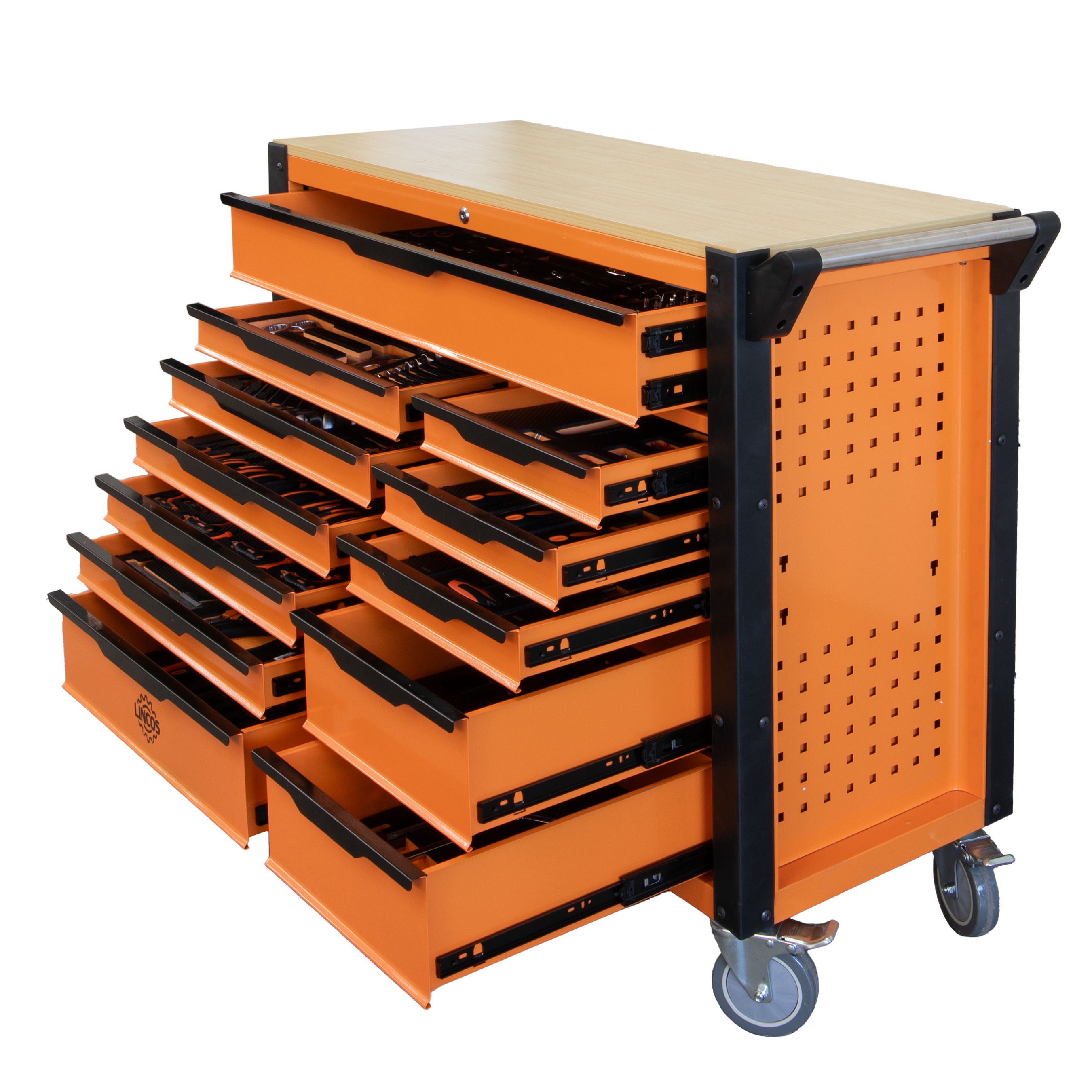 Dulap scule înalt cu 12 sertare, 542 de piese DK-61542 | Lincos