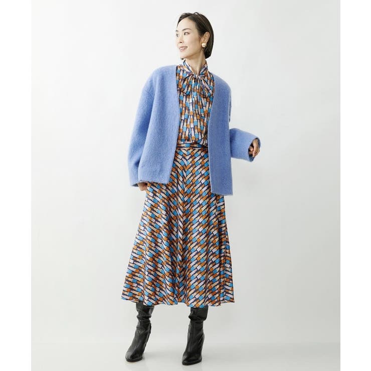 モヘアシャギーノーカラーコート[品番：ITKW0014767]｜MICHEL KLEIN