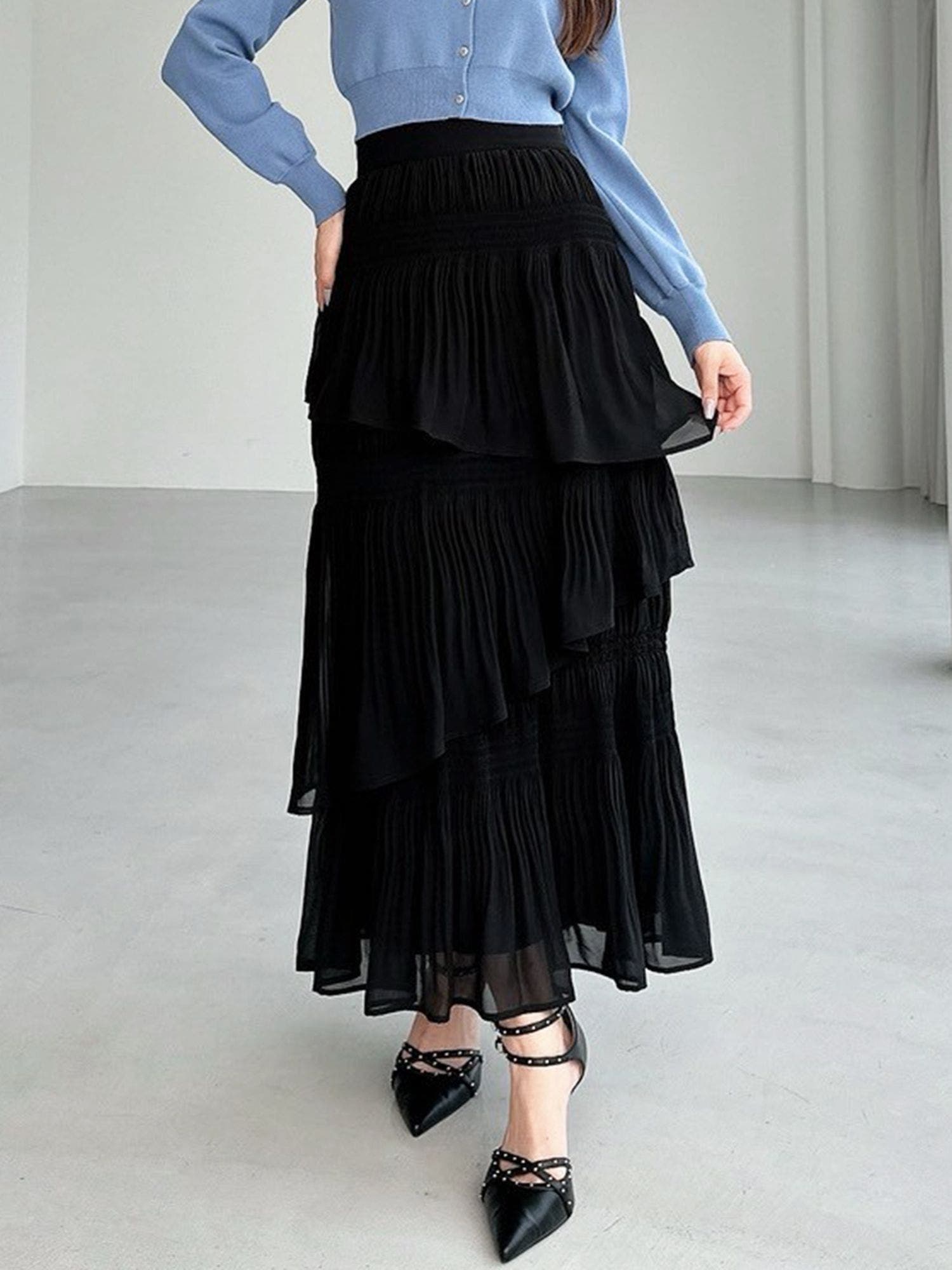 アシンメトリーティアードスカート[品番：MKSW0066869]｜RESEXXY