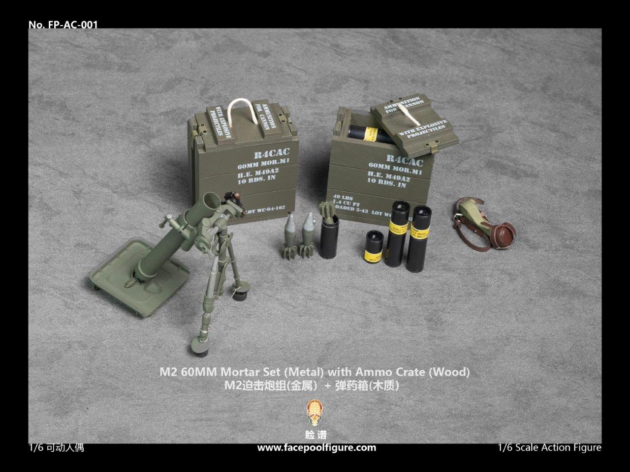 Facepool 1:6 World War II U.S. Army M2 60mm Mortar Group