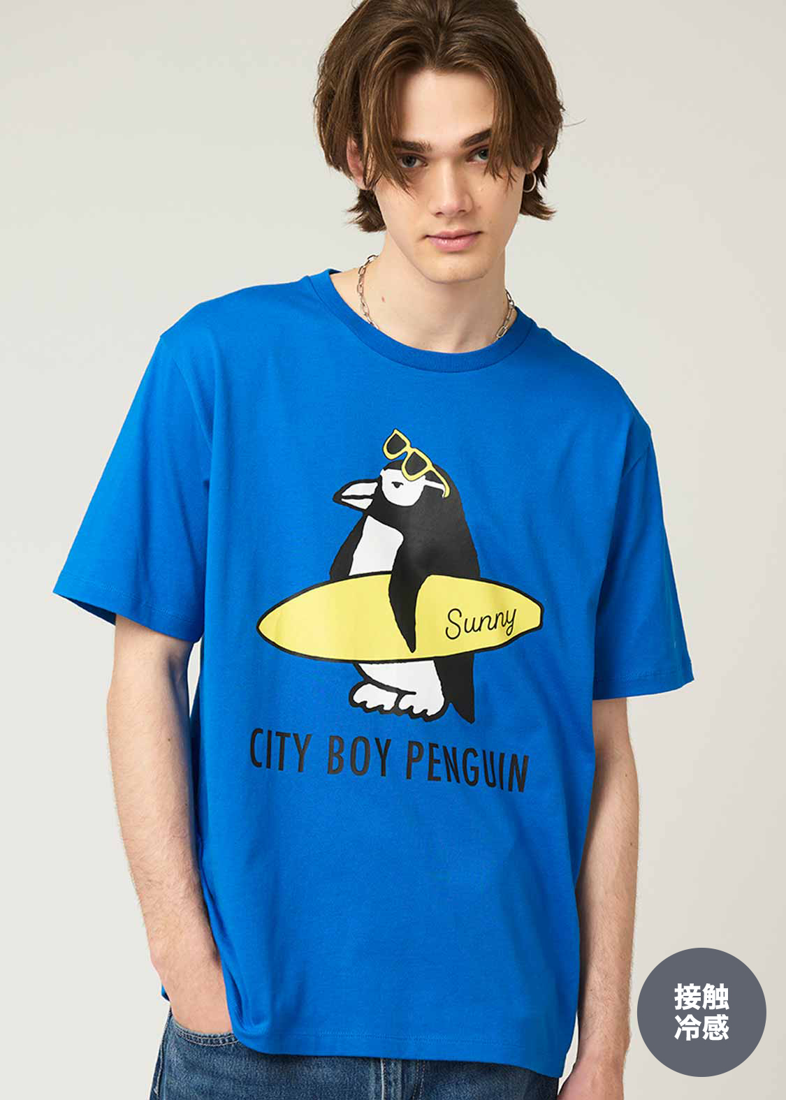 シティボーイペンギン｜接触冷感 クールタッチTシャツ｜ユニセックス