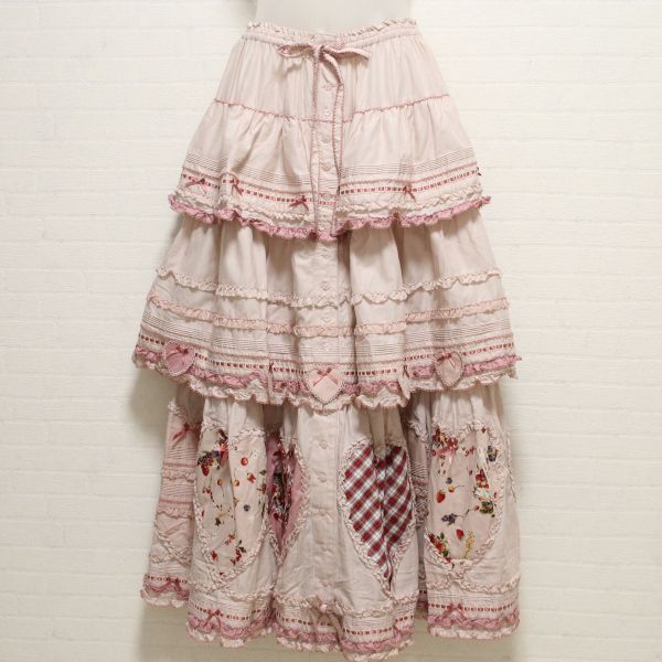 ピンクベリーズリースハートパッチワークスカート - ピンクハウス通販