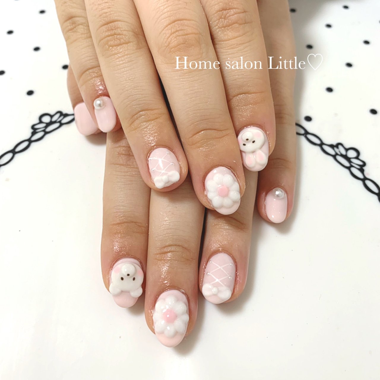 ハンド/ワンカラー/キャラクター/3D/ショート - ホームサロンLITTLEの