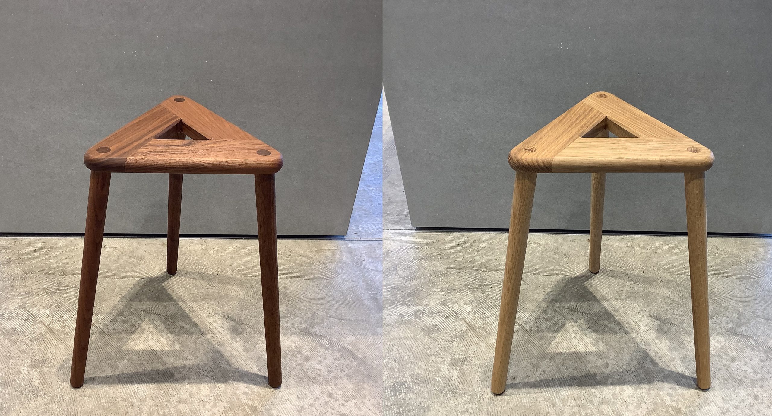 造形美が光る三角スツールが入荷しました | 大分県日田市のものづくり