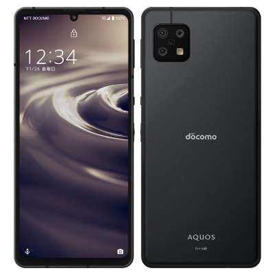 AQUOS sense6 SH-54B ブラック【docomo版 SIMフリー】|中古