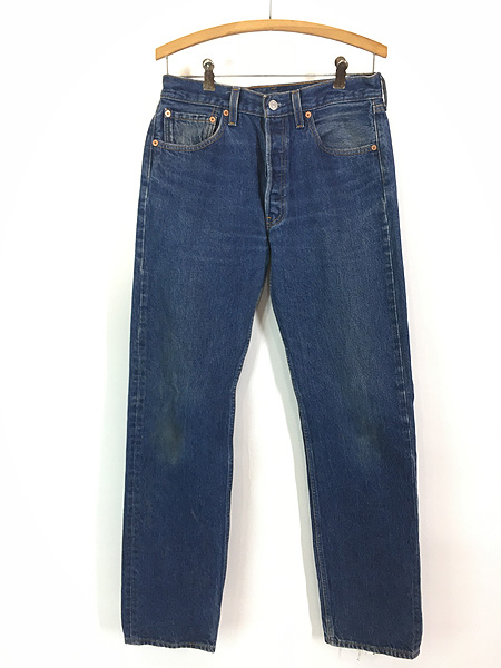 古着 90s USA製 Levi's 501-0115 濃紺 ブルー デニム パンツ ジーンズ